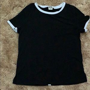 This is a black, button back, Anne Klein shirt.